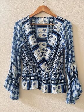 Free People Rosalie Wrap Top Size S